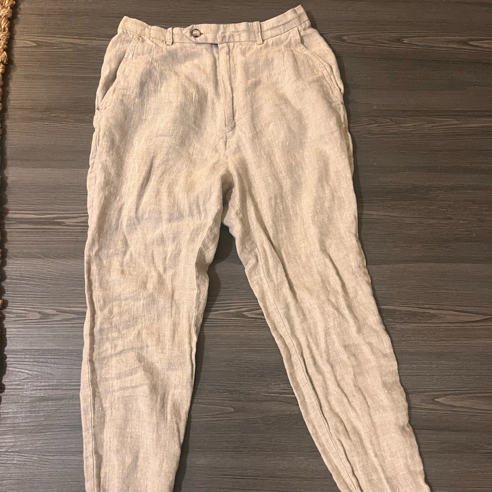 Tan reformation linen pants
